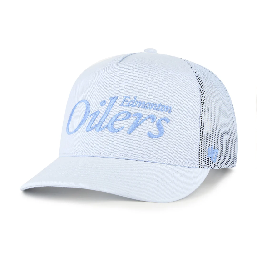 '47 Brand Men's NHL Edmonton Oilers Foundation Script Hitch Trucker Hat