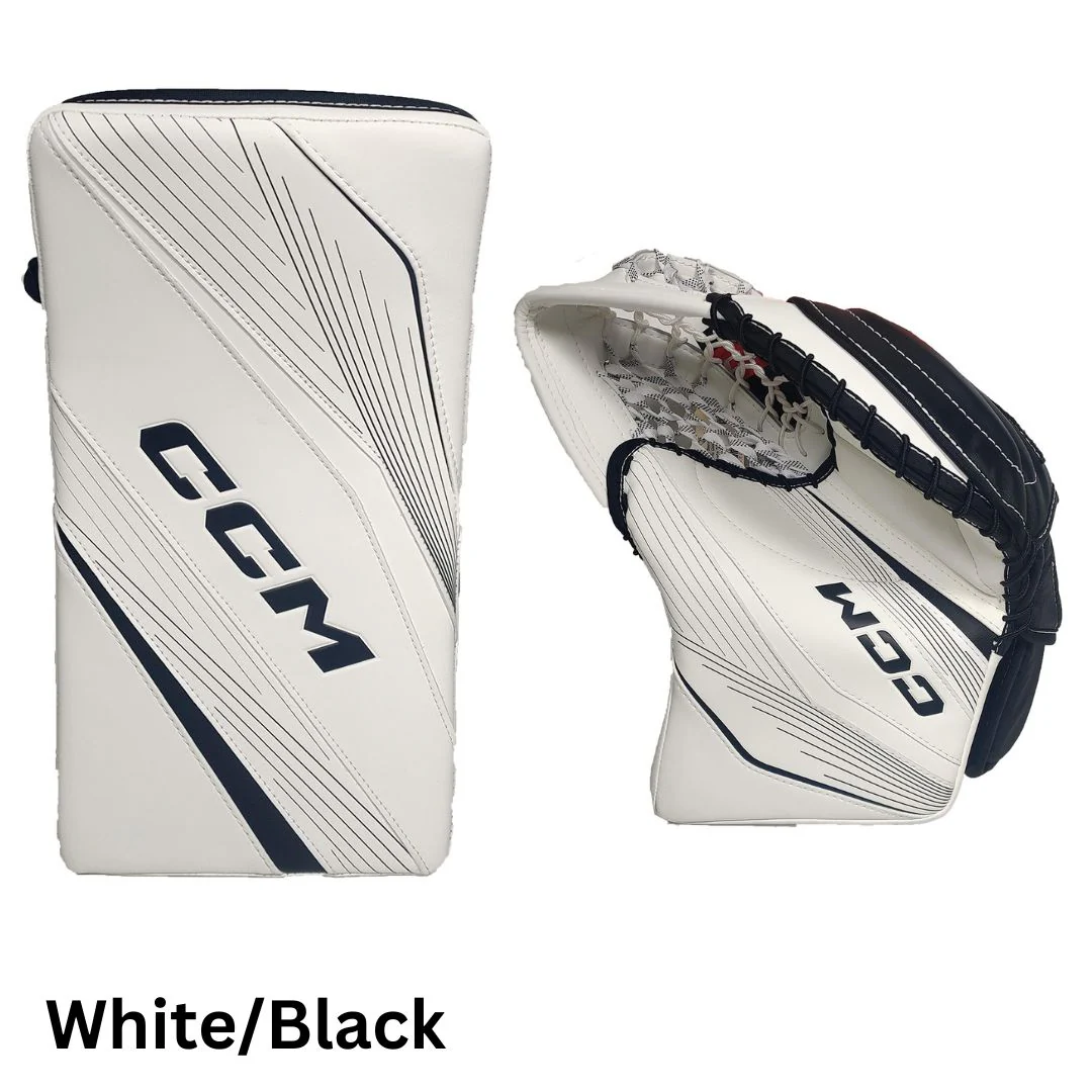 CCM Senior EFLEX 6 Hockey Goalie Blocker + Trapper - Image 3