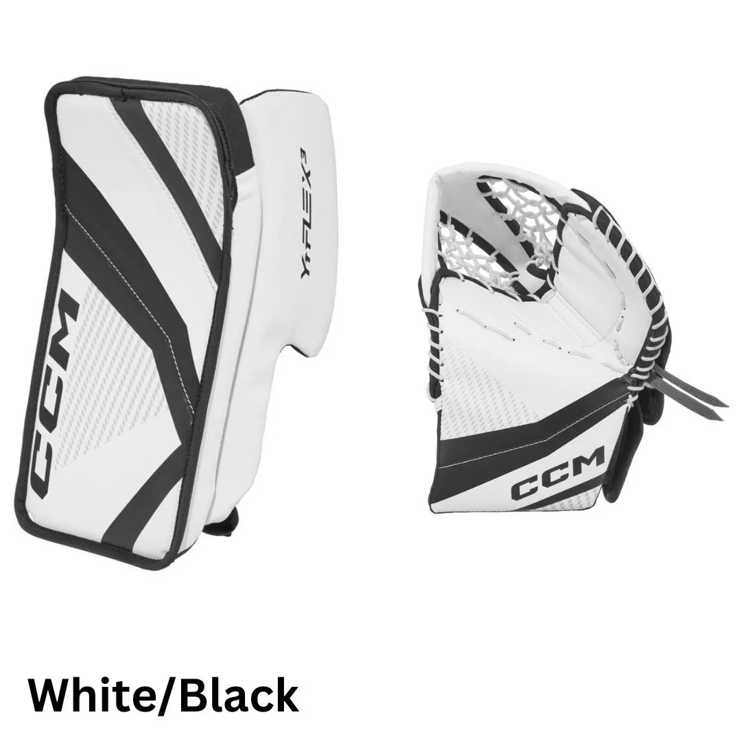 CCM Youth YFlex 3 Hockey Goalie Blocker + Trapper