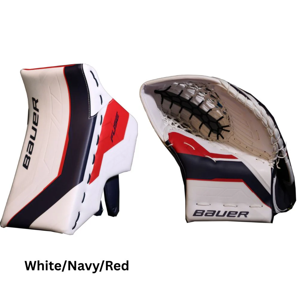 Bauer Senior Supreme Fuse USC Spec Hockey Goalie Trapper+Blocker - Image 4