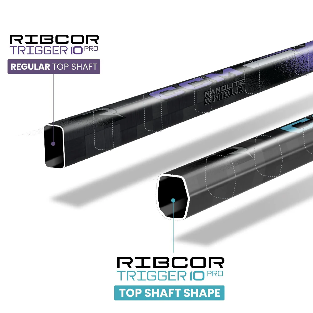 CCM Intermediate Ribcor Trigger 10 Pro Teal Hockey Player Stick - Image 2