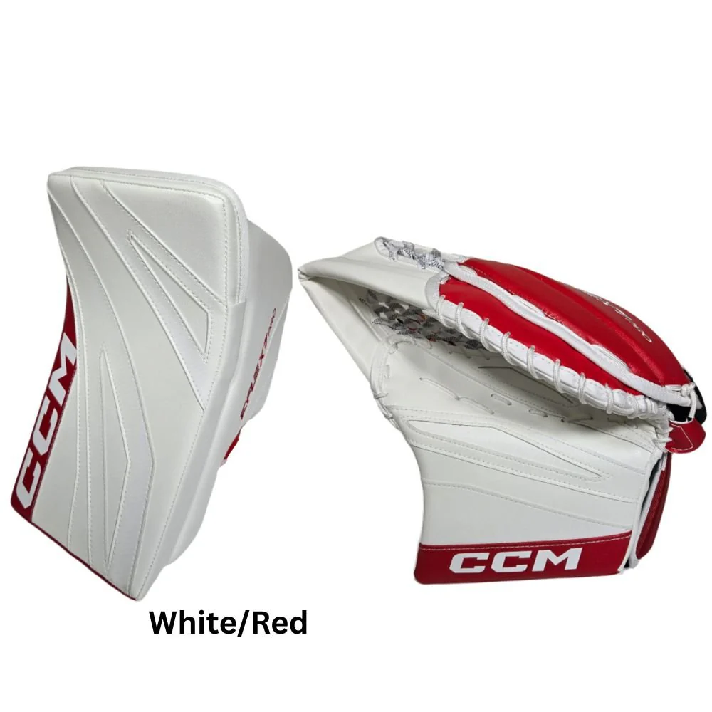 CCM Senior EFLEX 7 Pro Hockey Goalie Blocker + Trapper - Image 6