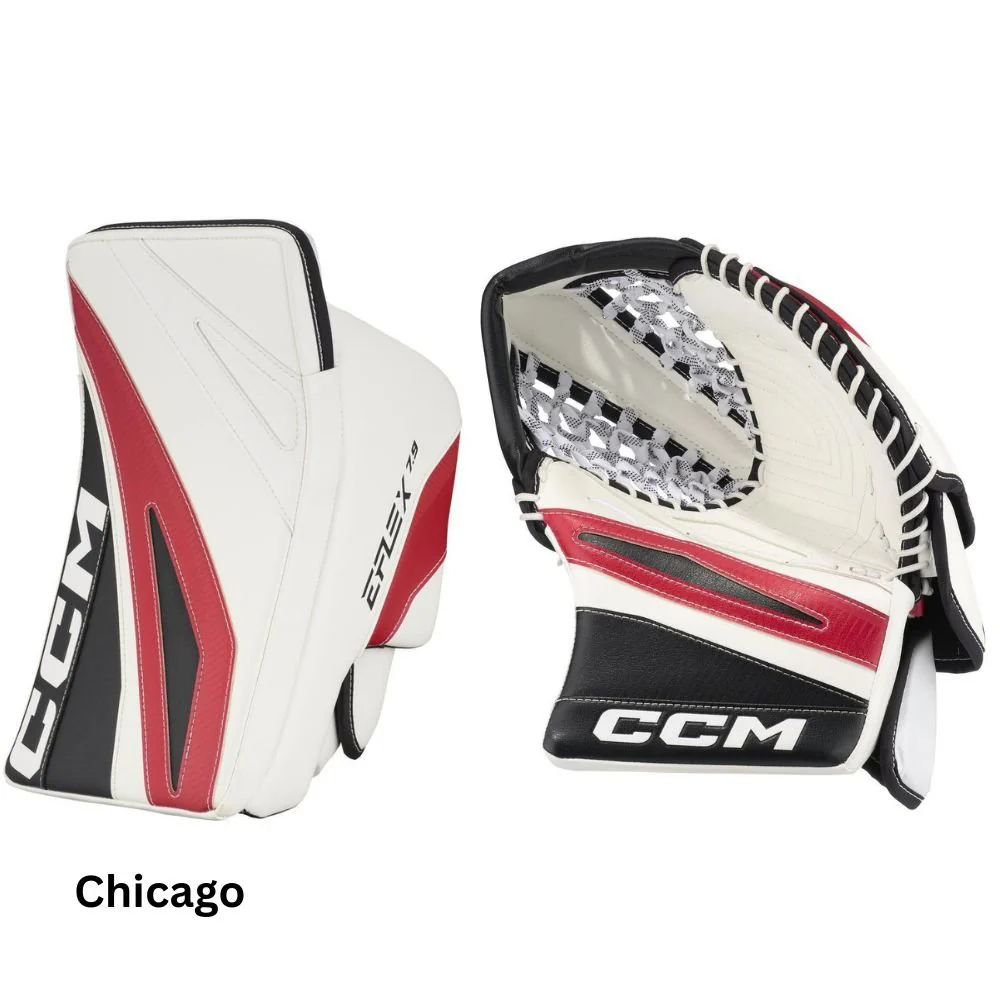 CCM Senior EFLEX E7.9 Hockey Goalie Blocker+Trapper