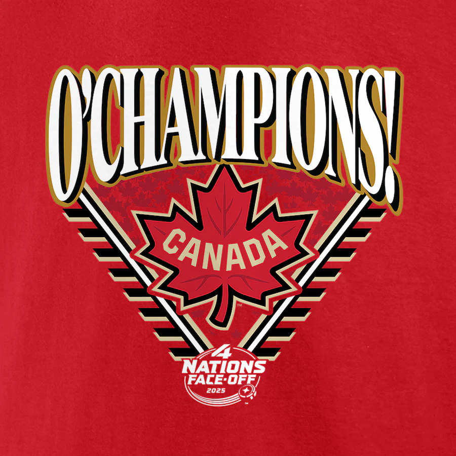 Fanatics Men's NHL 4 Nations Face-Off Canada Champs T-Shirt - Image 3