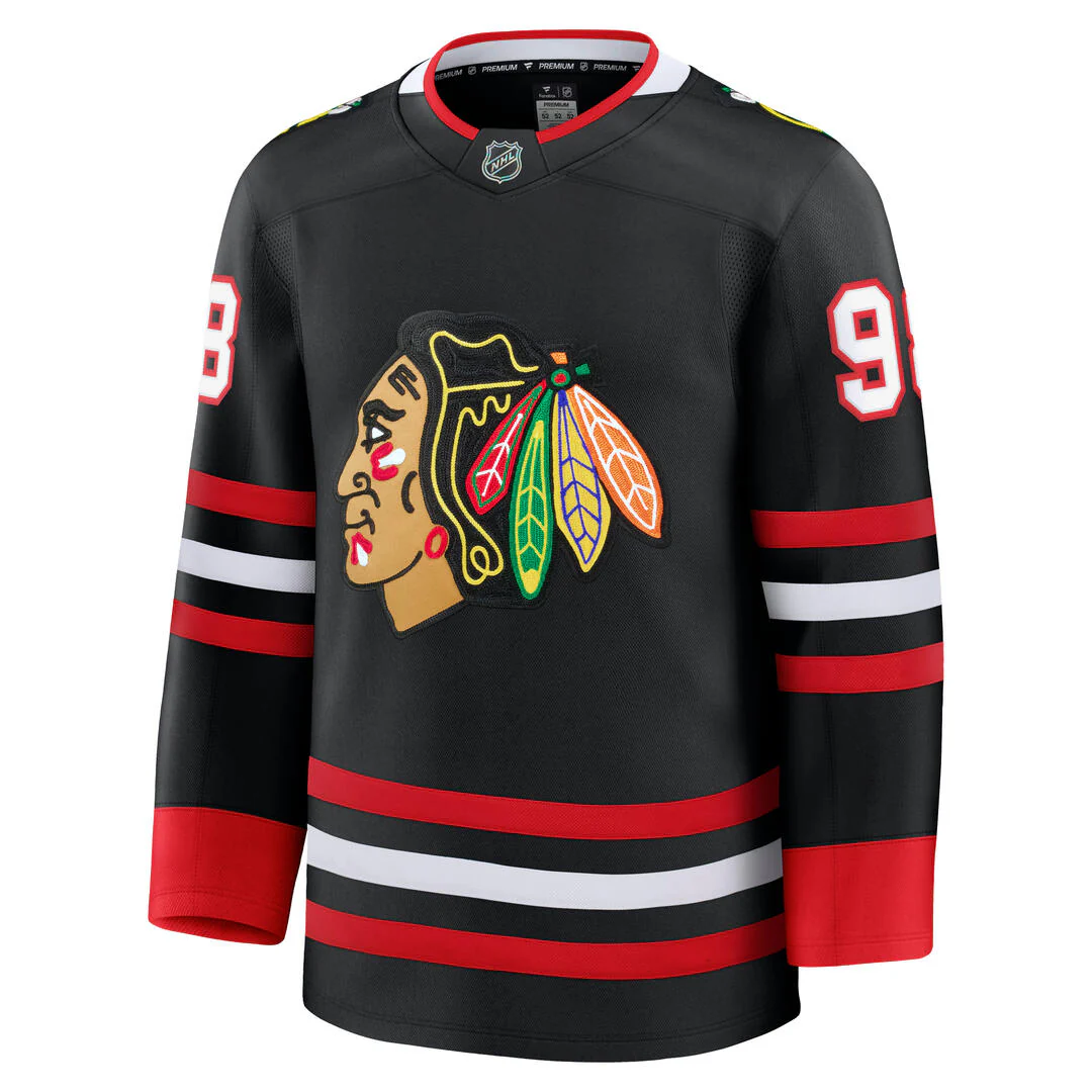 Fanatics Men's NHL Chicago Blackhawks Connor Bedard Premium Alternate Jersey - Image 2