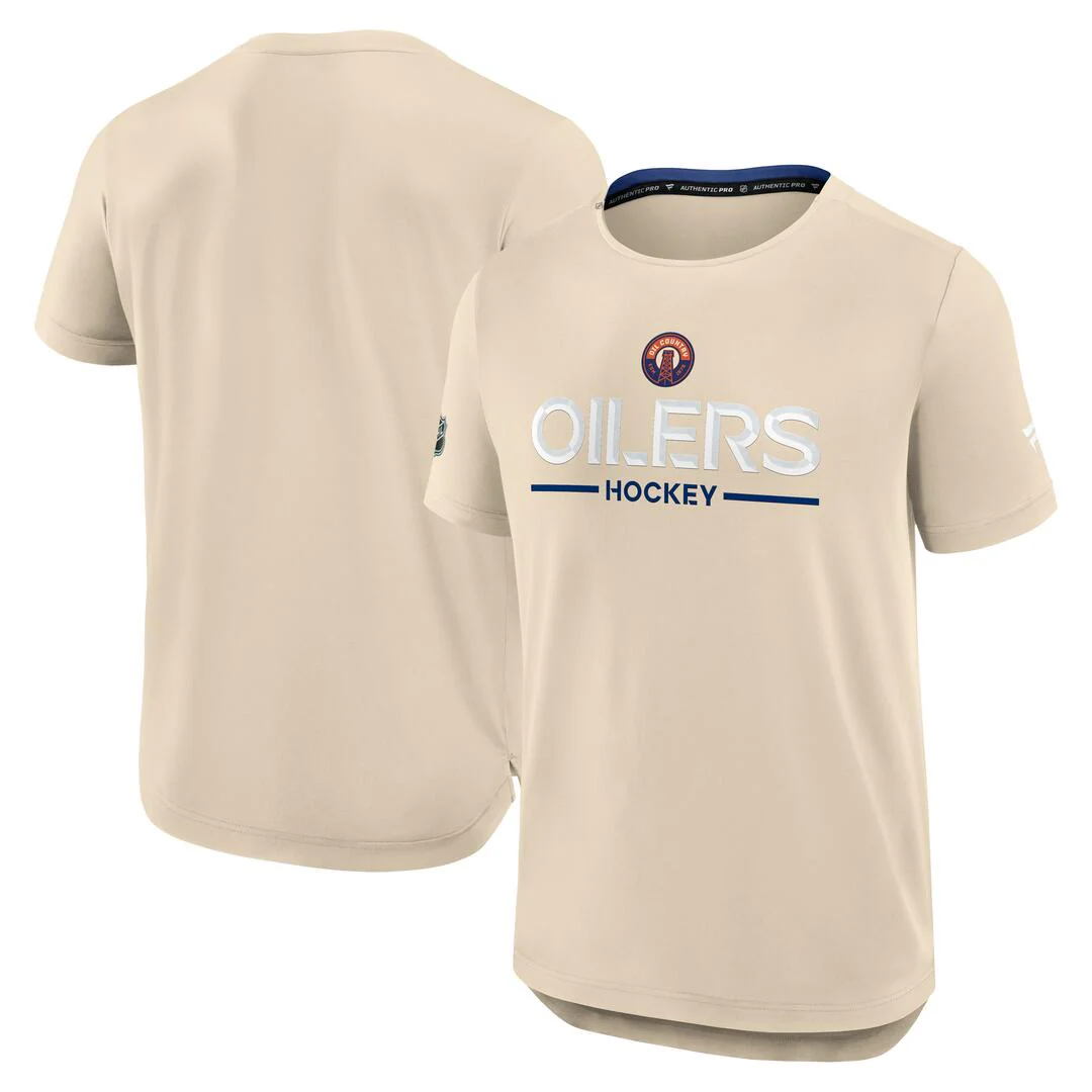 Fanatics Men's NHL Edmonton Oilers 2025 Authentic Pro Alternate Tech T-Shirt - Image 3