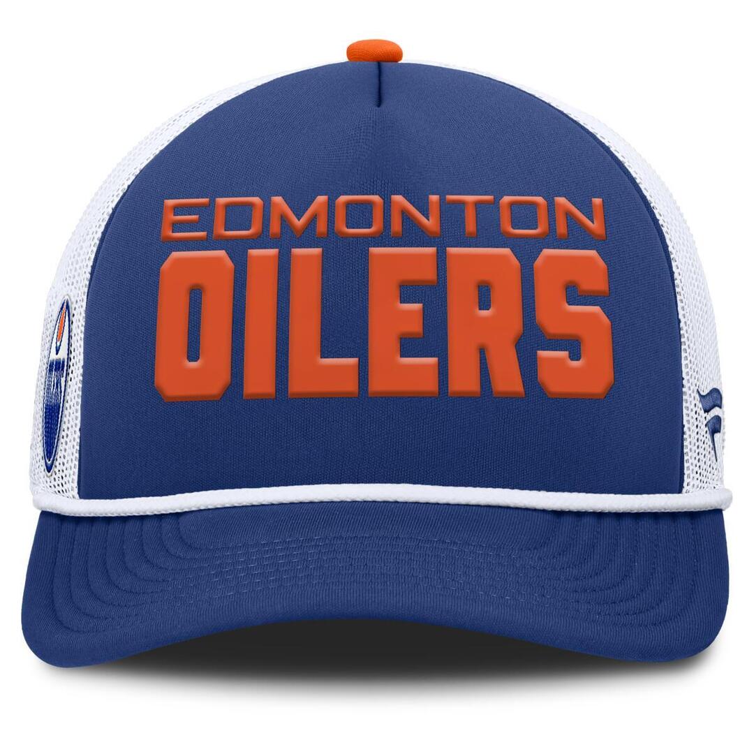 Fanatics Men's NHL Edmonton Oilers 2025 Authentic Pro Rink A-Frame Rope Hat - Image 2