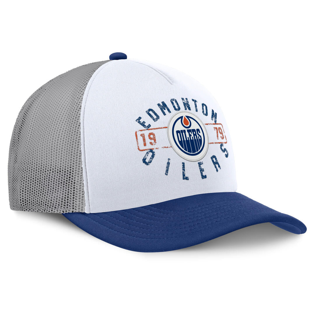 Fanatics Men's NHL Edmonton Oilers 2025 Division Pinch Panel A-Frame Hat - Image 2
