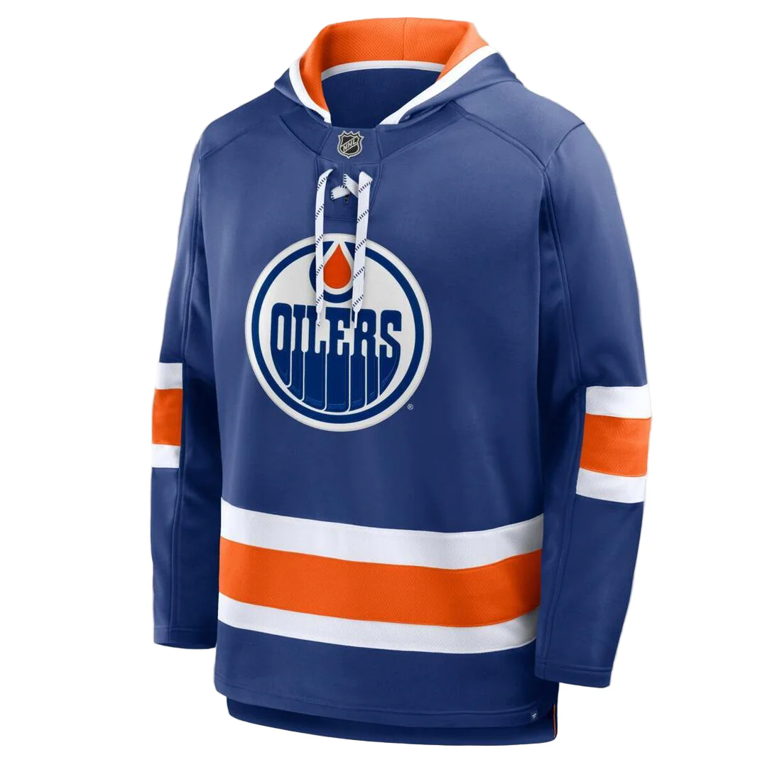 Fanatics Men's NHL Edmonton Oilers 2025 Fleece Lace-Up Hoodie