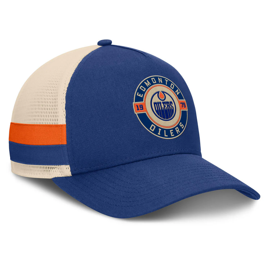 Fanatics Men's NHL Edmonton Oilers 2025 Prestige 5 Panel A-Frame Hat - Image 2
