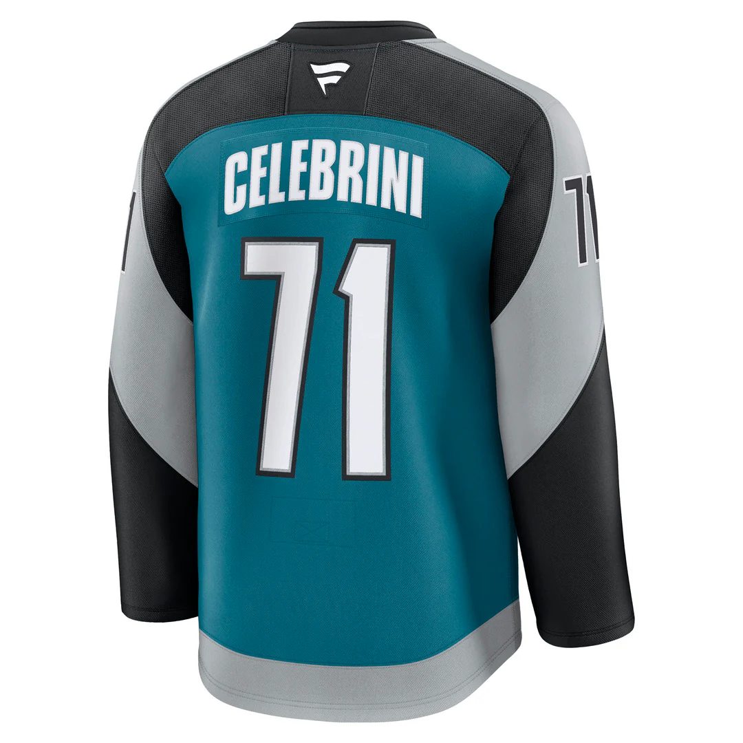 Fanatics Men's NHL San Jose Sharks Macklin Celebrini Premium Alternate Jersey