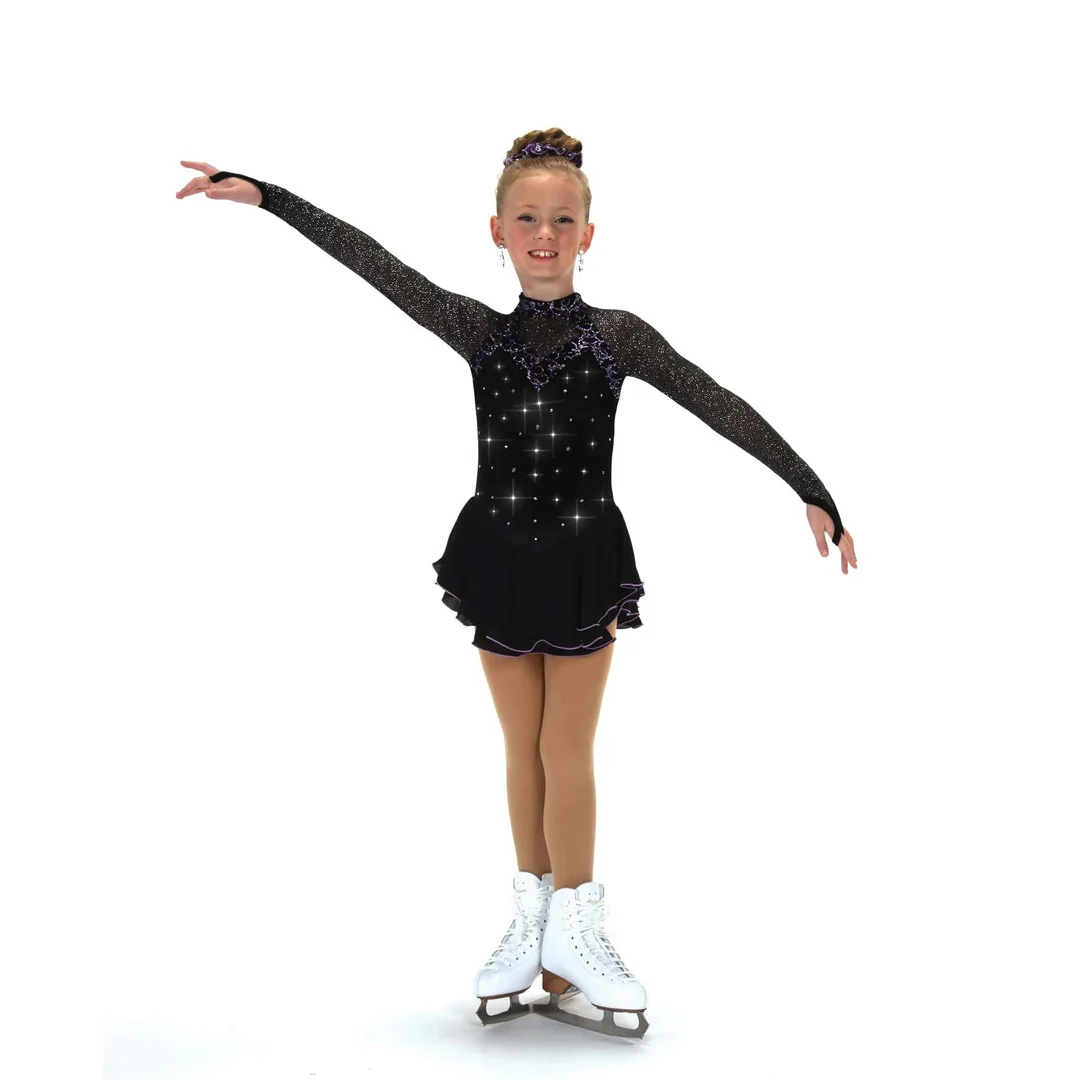 Jerry's Girl's 605 White Knight Figure Skating Dress - Image 3