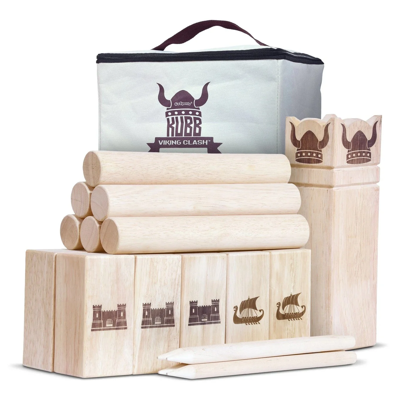 GoSports KUBB Viking Clash Toss Game Set
