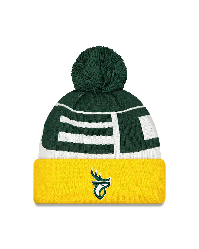 New Era Men's CFL Edmonton Elks Sideline '25 City Cuffed Pom Knit Toque