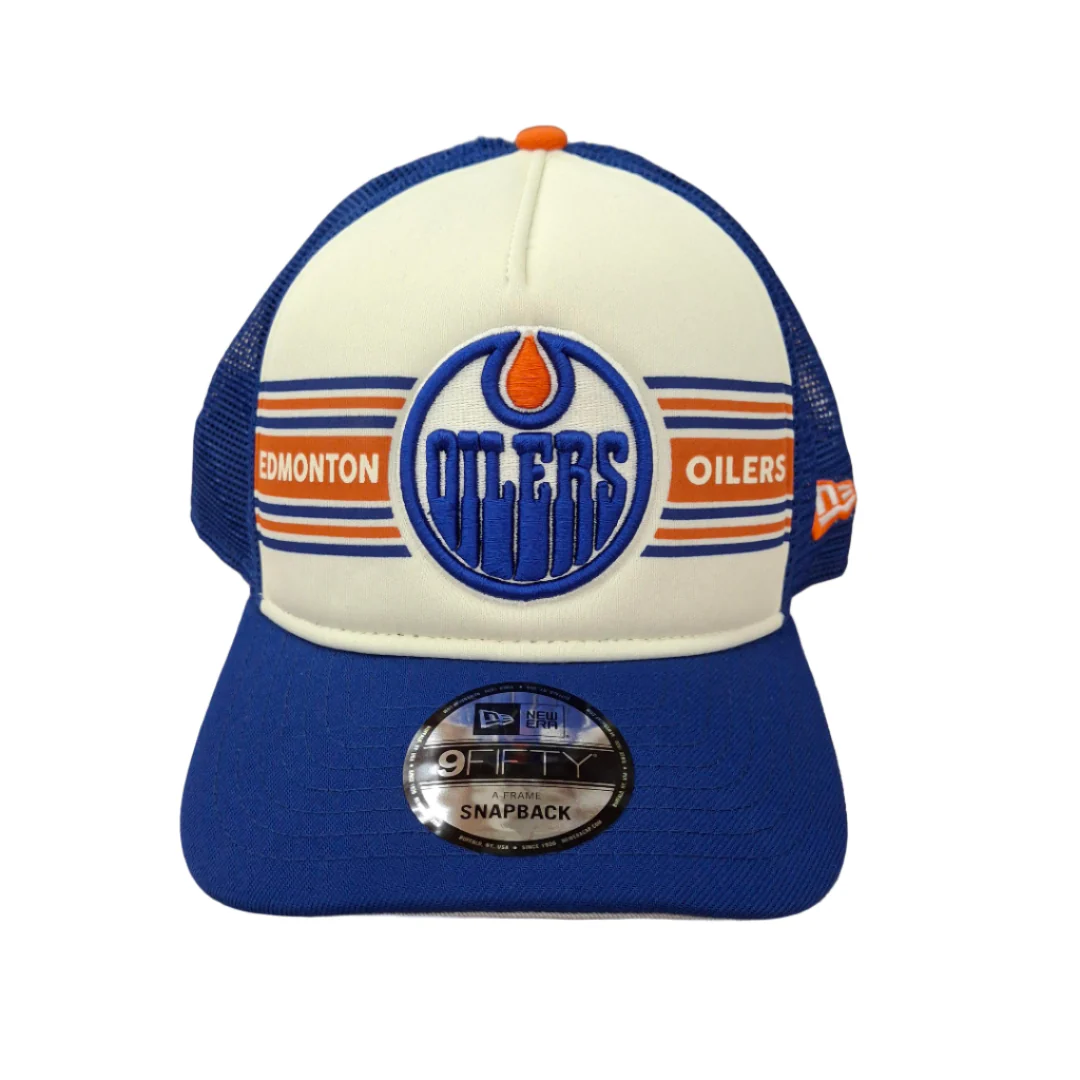 New Era Men's NHL Edmonton Oilers 950 A-Frame Banner Hat - Image 2
