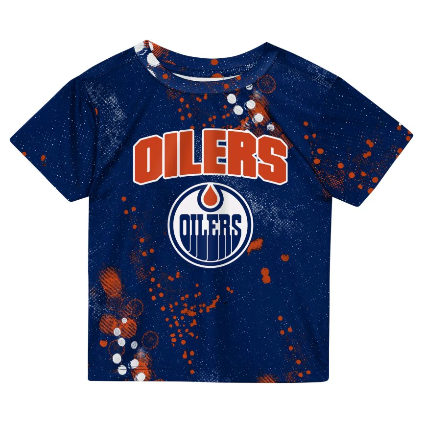 NHL Branded Child Edmonton Oilers Home Plate T-Shirt & Short Set - Image 2
