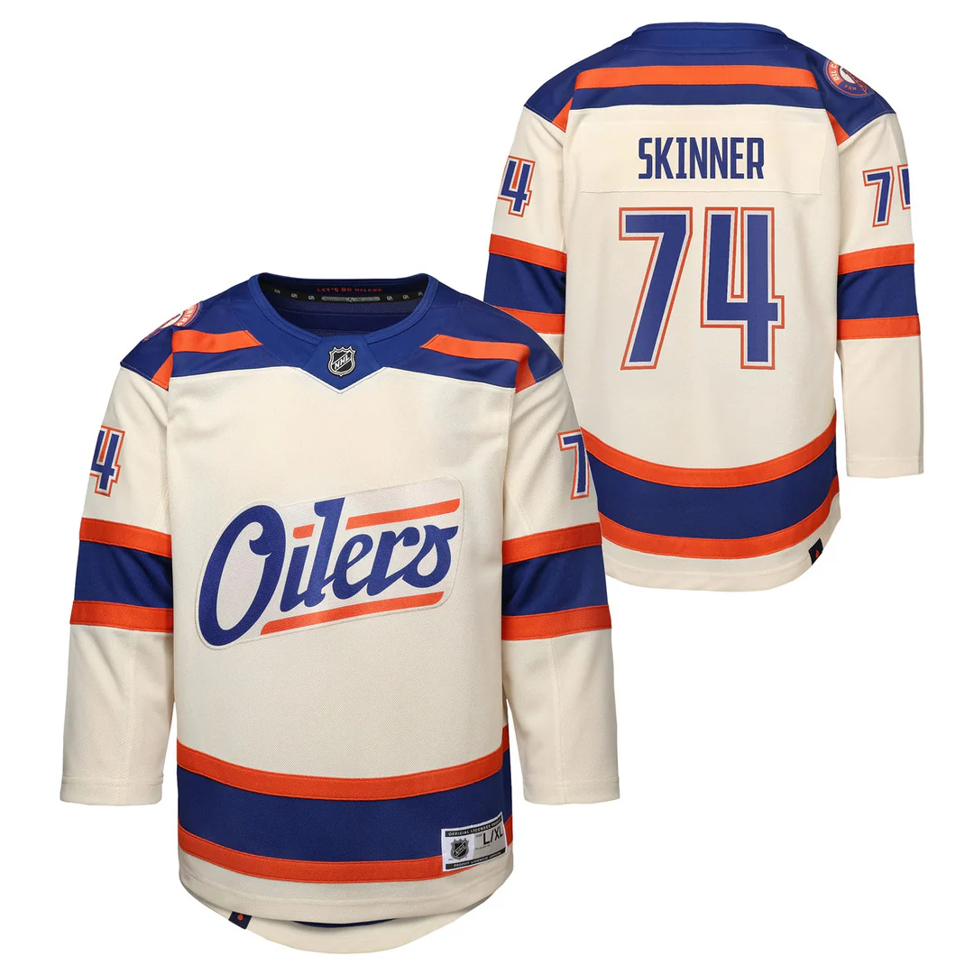 NHL Branded Youth Edmonton Oilers Stuart Skinner Alternate Jersey - Image 3