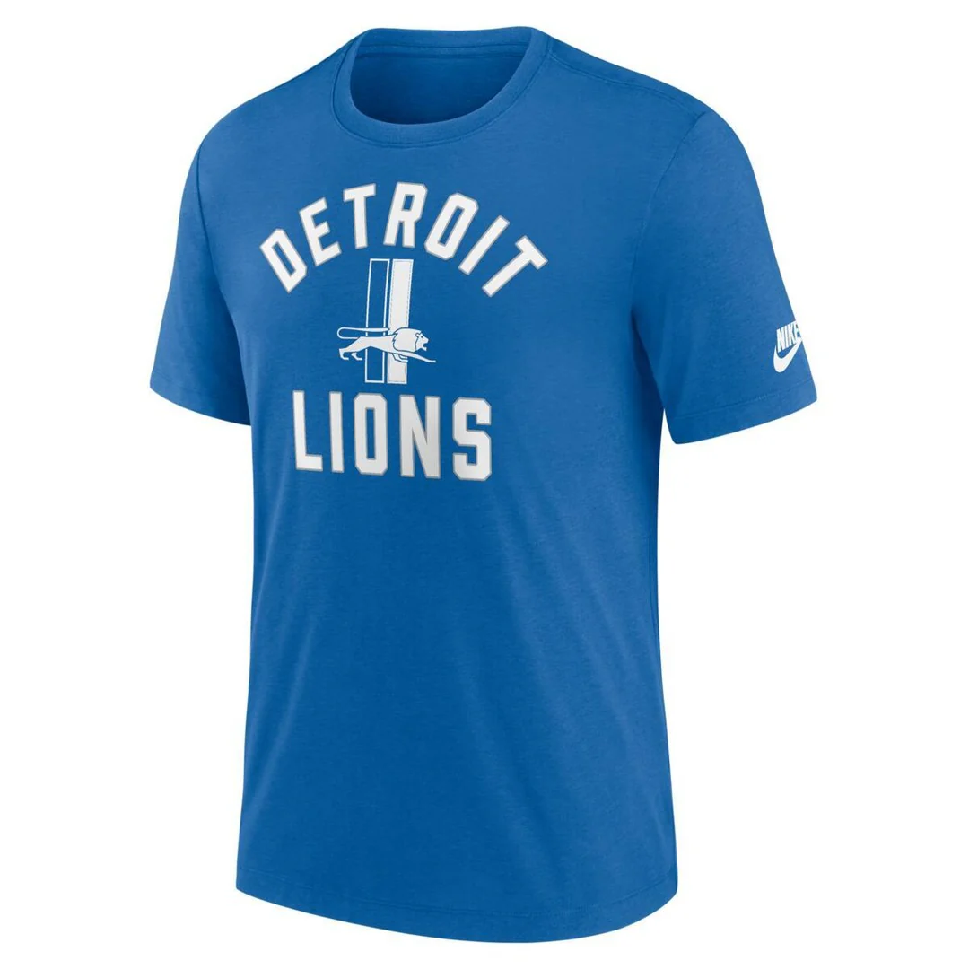 Nike Men's NFL Detroit Lions Rewind Tri-Blend T-Shirt