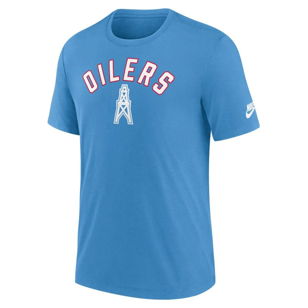 Nike Men's NFL Houston Oilers Rewind Tri-Blend T-Shirt