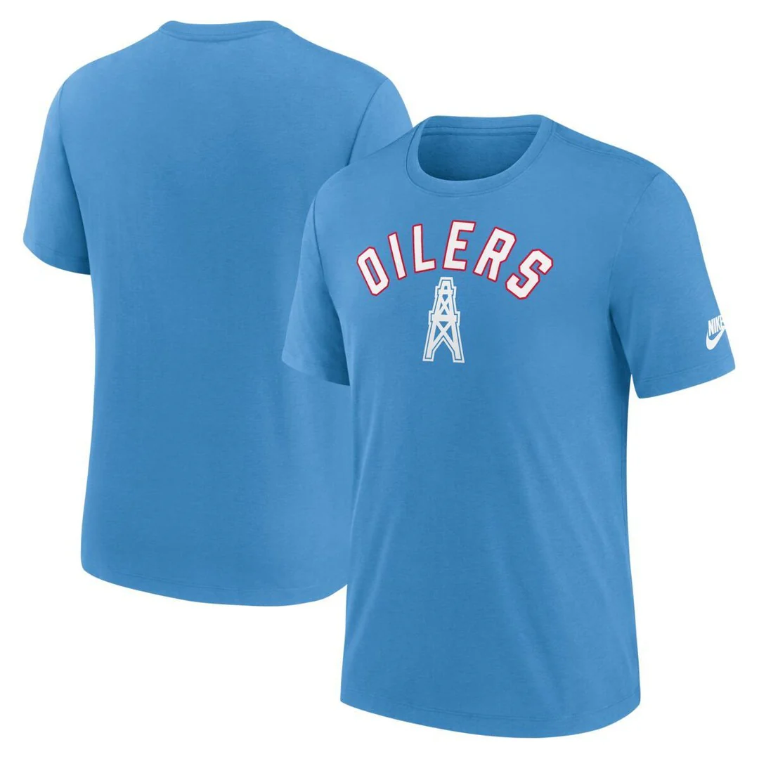 Nike Men's NFL Houston Oilers Rewind Tri-Blend T-Shirt - Image 3