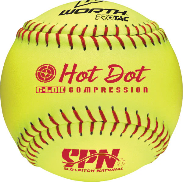 Rawlings 12" Hot Dot SPN12HDSY Optic Softball-Dozen - Image 2