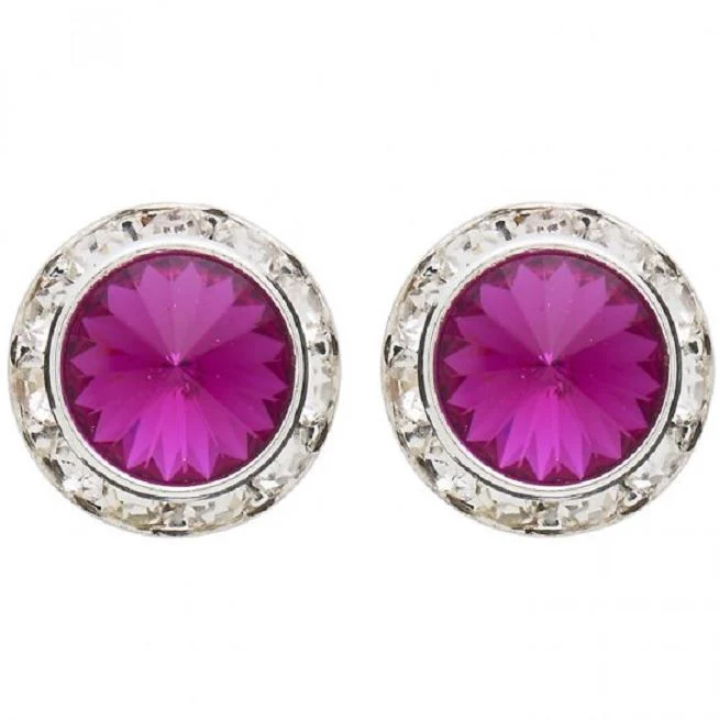 Dasha 2712 Figure Skating Performance Fuchsia Earring
