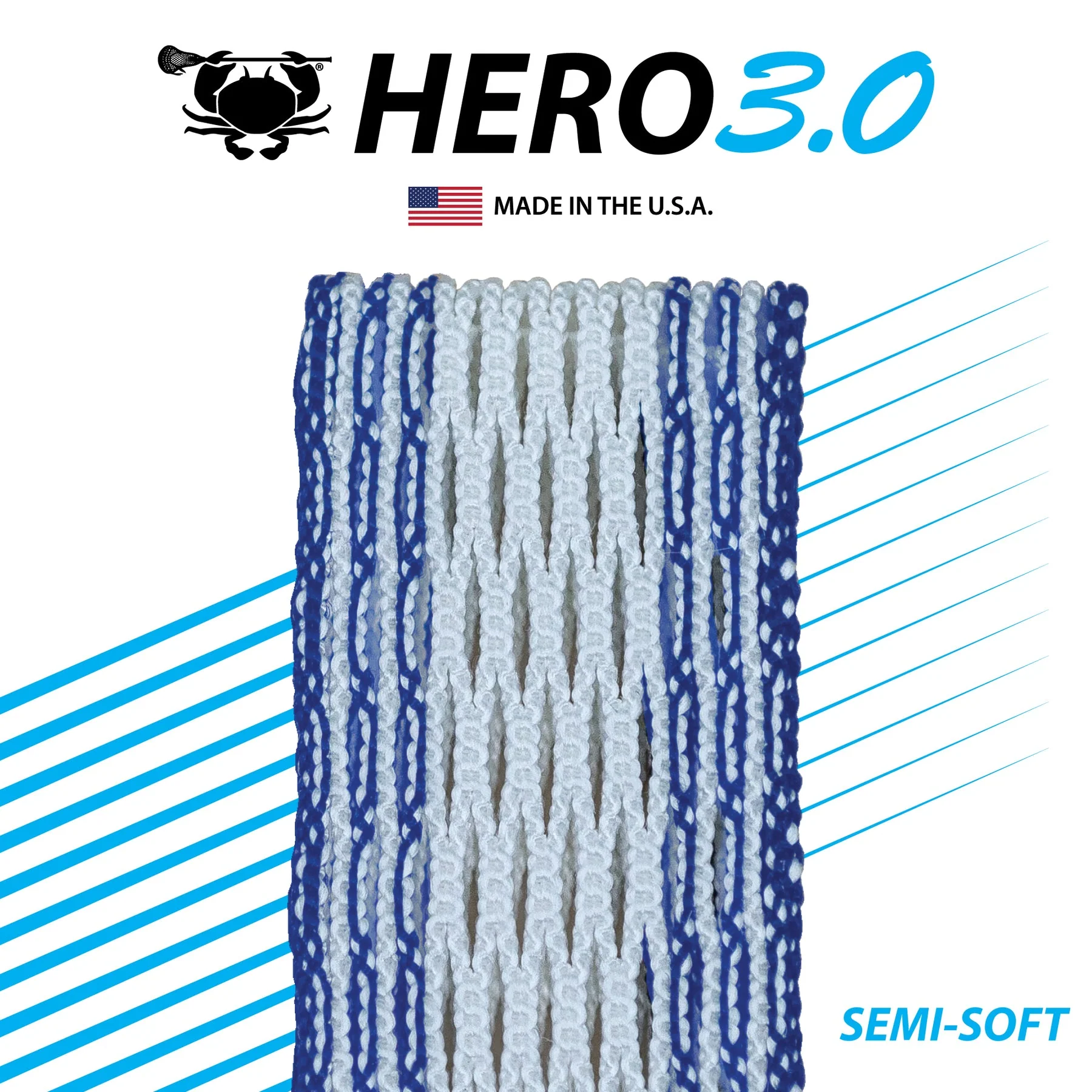 East Coast Dyes Hero 3.0 Storm Striker Lacrosse Mesh Piece - Image 3