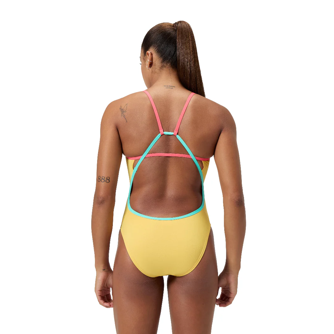 Speedo Women's Solid Tri Back One Piece Swimsuit - Image 3