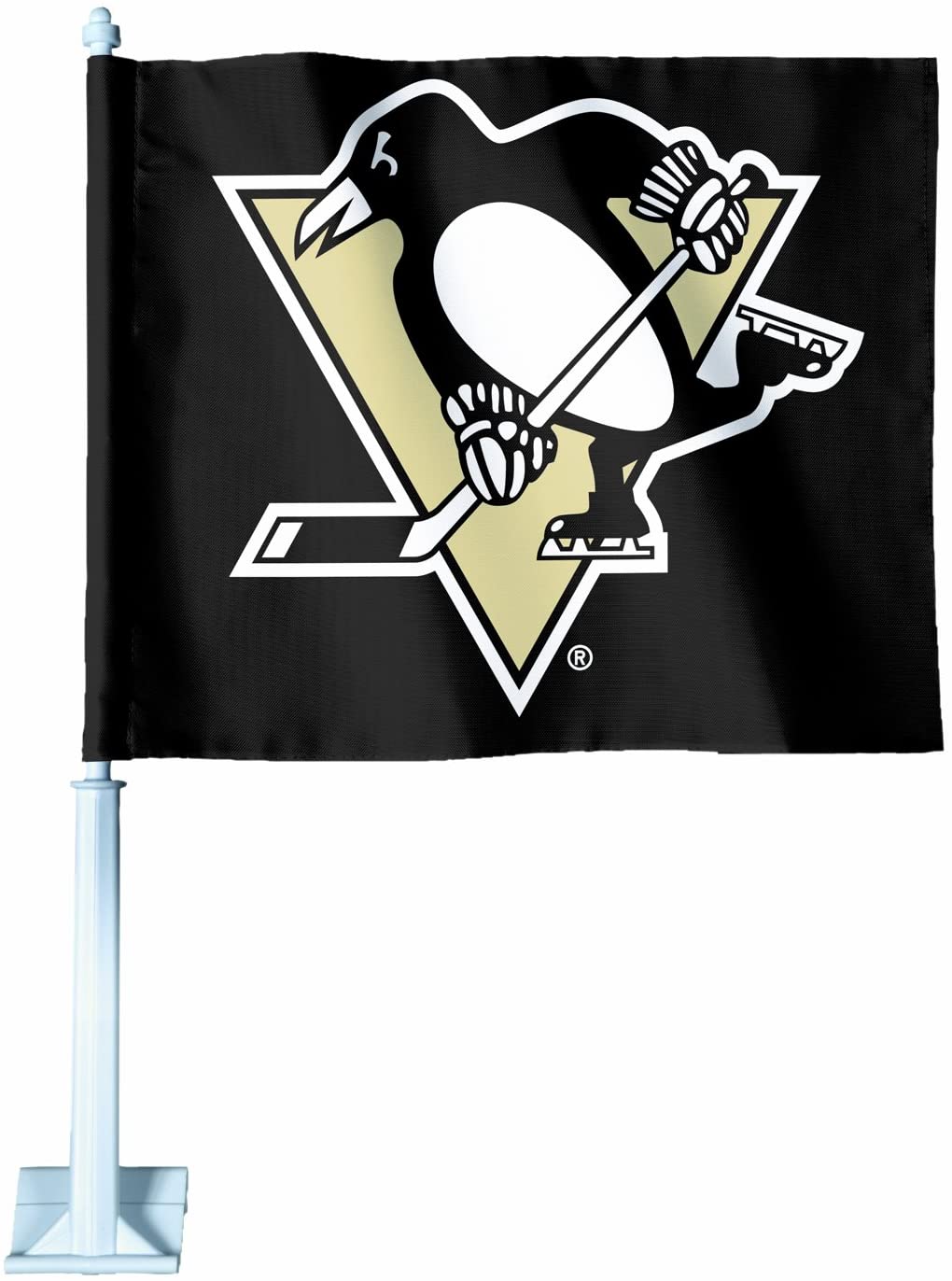 The Sports Vault NHL Pittsburgh Penguins Orange 2-Sided Car Flag