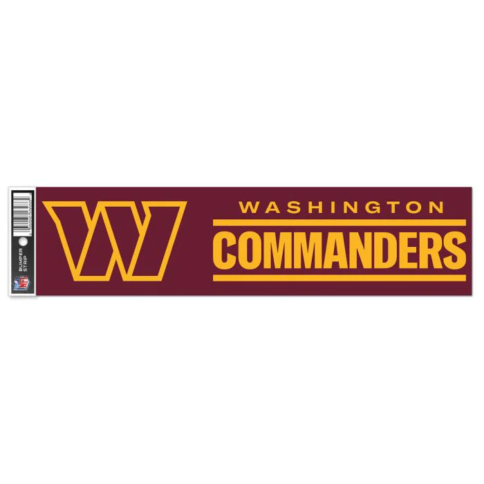 Wincraft NFL Washington Commanders 3"x12" Bumper Strip